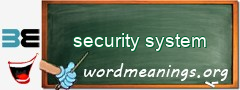 WordMeaning blackboard for security system